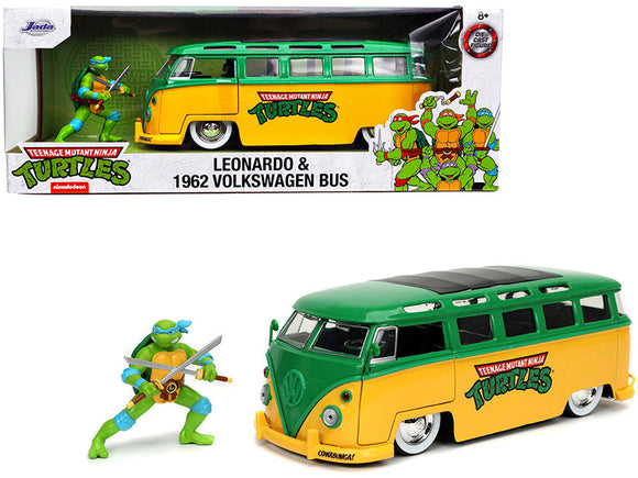 1:24 Leonardo w/ Volkswagen Bus -- Teenage Mutant Ninja Turtles JADA VW Kombi