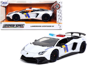1:24 Lamborghini Aventador SV -- "State Trooper" Police Car -- JADA: Hyper-Spec