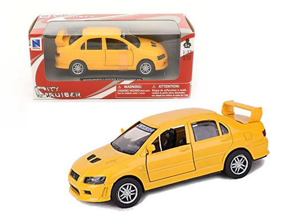 1:32 Mitsubishi Lancer Evolution VII (7) -- Yellow -- New Ray City Cruiser