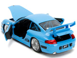 1:24 Porsche 911 GT3 RS -- Light Blue with Black Accents -- Fast & Furious JADA