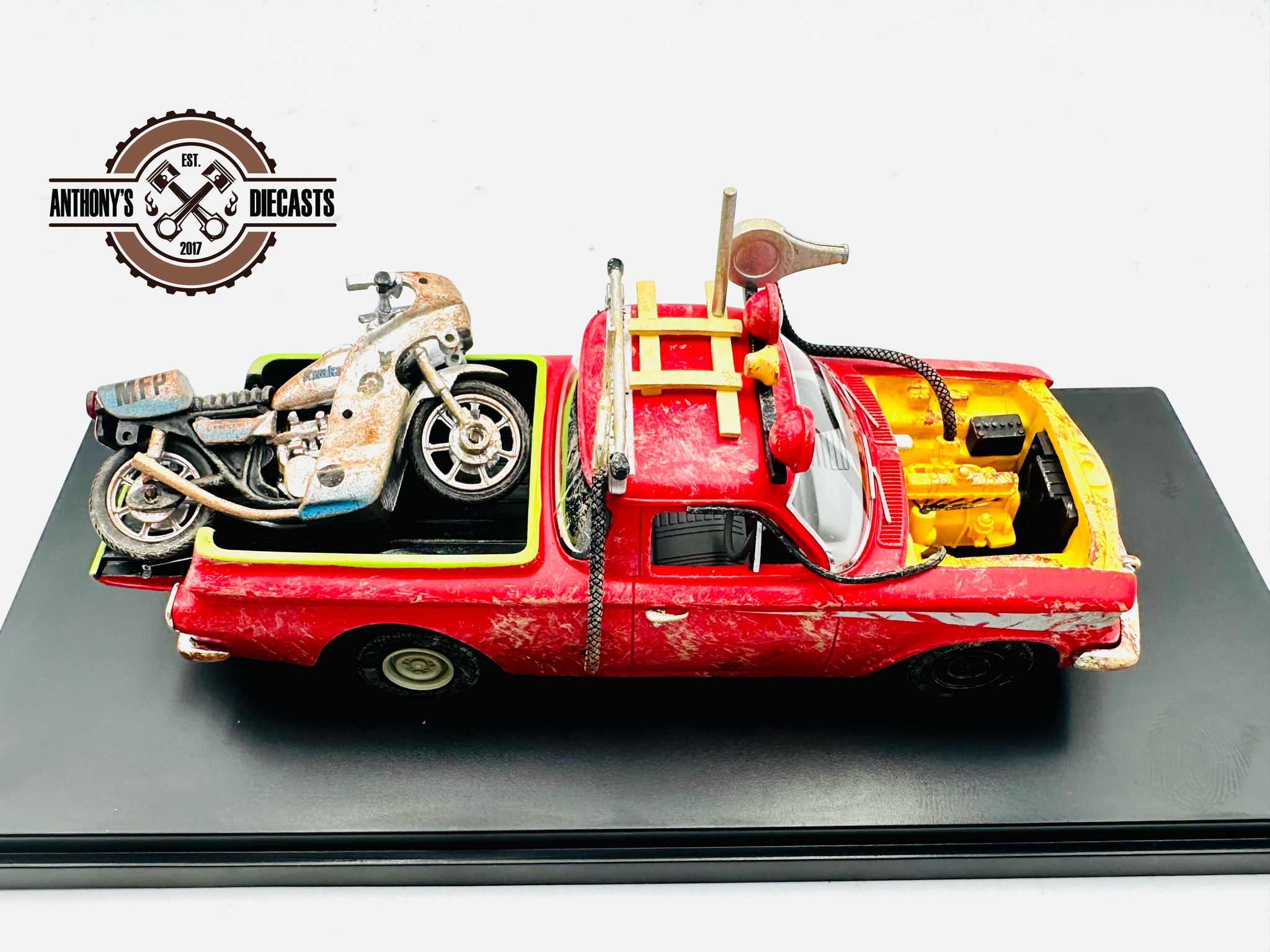 1:43 Mad Max -- 1963 EJ Holden Ute with Goose's Police Kawasaki Bike - 1:43 Mad Max -- 1963 EJ Holden Ute with Goose's Police Kawasaki Bike -