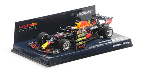 1:43 2021 Max Verstappen -- World Championship Winner -- Minichamps F1
