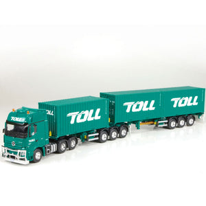 1:50 Mercedes MP04 w/ B-Double Container Trailers -- TOLL -- Cooee Classics