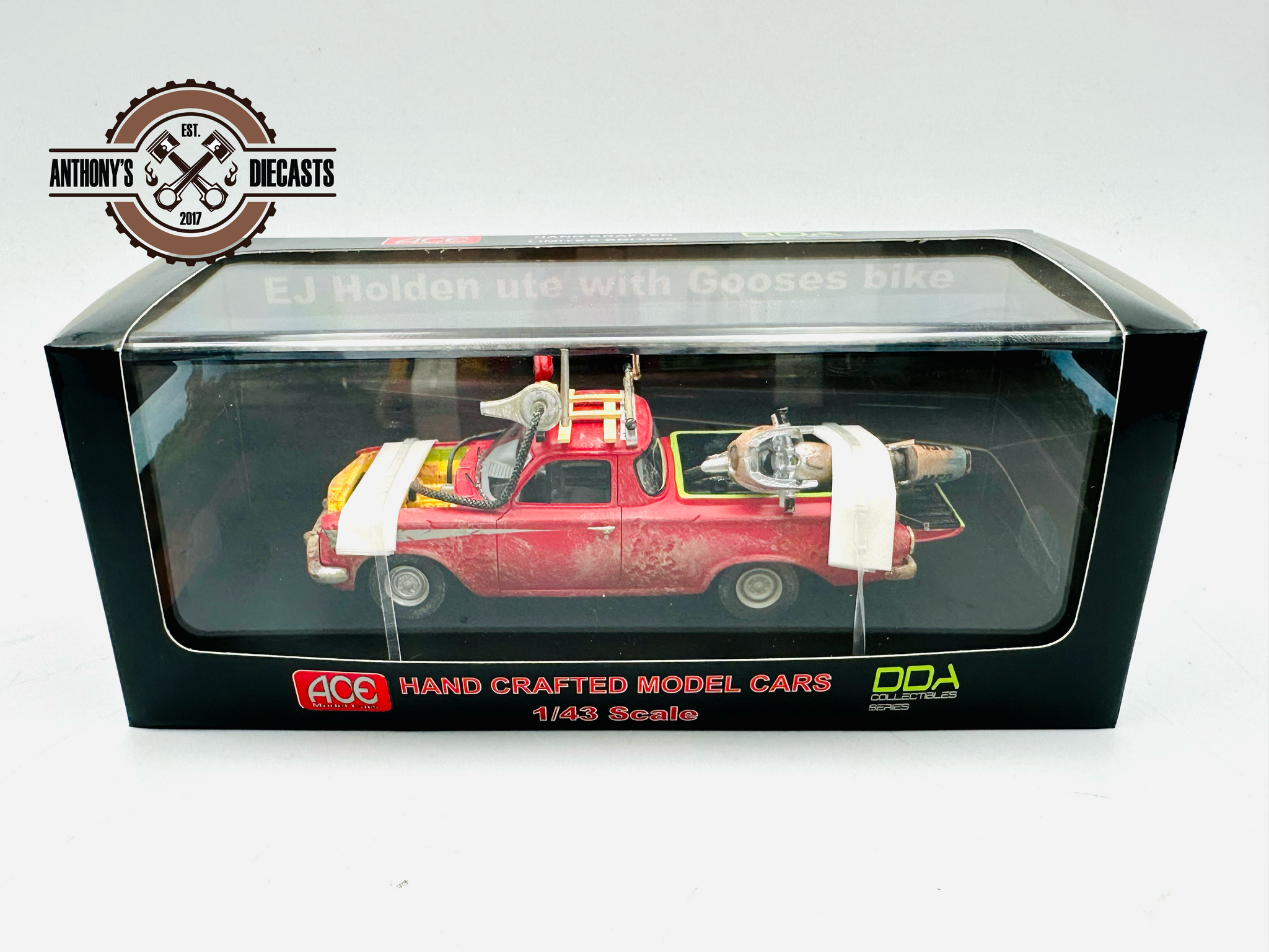 1:43 Mad Max -- 1963 EJ Holden Ute with Goose's Police Kawasaki Bike -