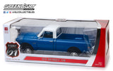 1:18 1970 Chevrolet C10 w/Lift Kit -- Blue/White -- Highway 61