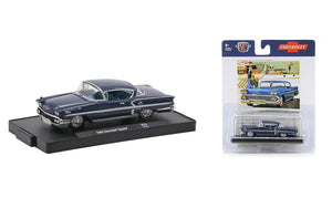 1:64 1958 Chevrolet Impala -- Navy -- M2 Machines Auto-Drivers