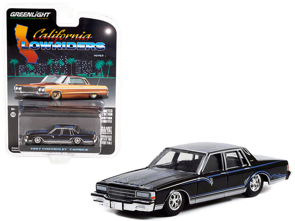 1:64 1987 Chevrolet Caprice -- Black -- California Lowriders -- Greenlight