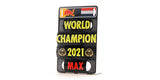 1:18 2021 Max Verstappen -- World Championship Winner -- Minichamps F1