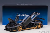 1:18 Lamborghini Aventador Liberty Walk LB-Works -- Black/Gold -- AUTOart 79184