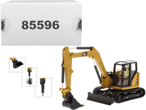 1:50 CAT 308 CR Mini Hydraulic Excavator w/Work Tools-- Caterpillar Diecast Mast