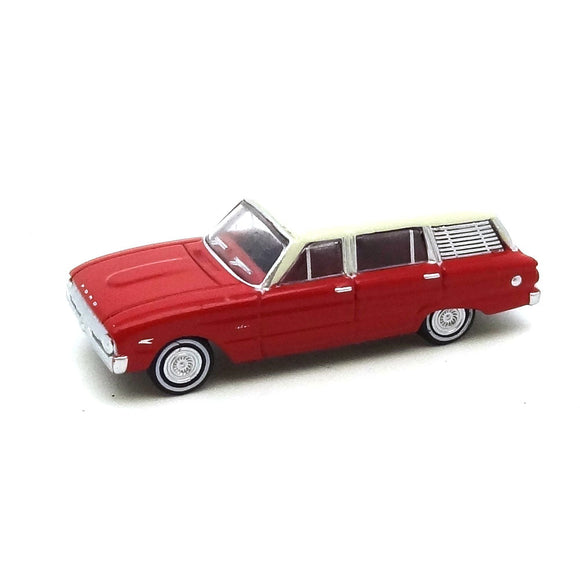 1:87 (HO) 1962 Ford XL Falcon Station Wagon -- Red/white -- Cooee Classics