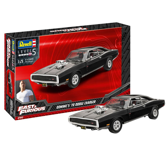 1:25 1970 Dodge Charger -- Dom's Fast & Furious -- PLASTIC KIT -- Revell