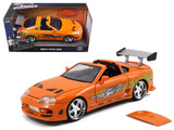 1:24 Brian's Toyota Supra A80 -- Orange -- Fast & Furious JADA