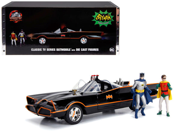 1:18 1966 Batmobile w/Batman & Robin Figurine -- Working Lights -- JADA