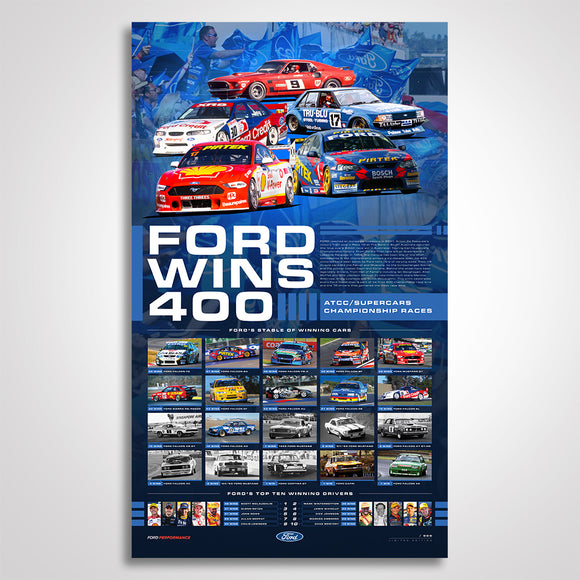 Ford Wins 400 -- Limited Edition Print -- Authentic Collectables Poster