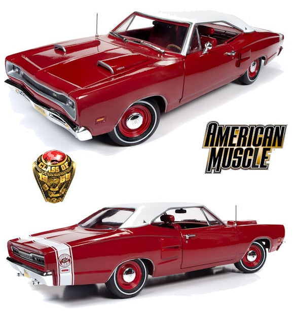 1:18 1969 Dodge Coronet Super Bee Hardtop -- Red/White -- American Muscle