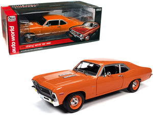 1:18 1970 Chevrolet Nova SS 396 -- Hugger Orange -- American Muscle