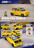 1:64 Honda City Turbo II w/Motocompo -- Yellow -- INNO64