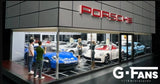 1:64 Porsche Dealership/Service Centre Garage Diorama Display with LEDs - G-Fans