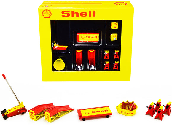 1:18 Shell Oil -- Themed Garage Tool Set -- GMP
