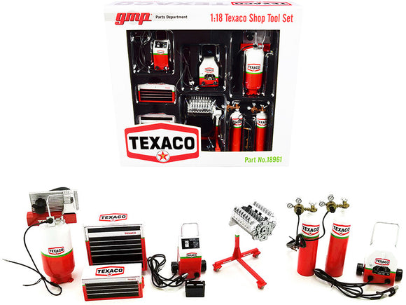 1:18 Texaco Oil -- Themed Garage Shop Tool Set -- GMP
