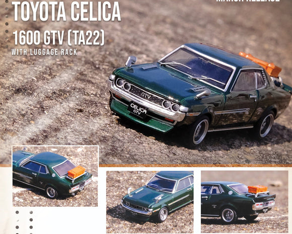 1:64 Toyota Celica 1600GT (TA22) -- Green With Luggage Rack -- INNO64