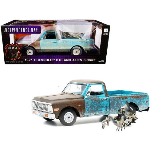 1:18 1971 Chevrolet C-10 w/Alien Figurine -- Independence Day -- Highw