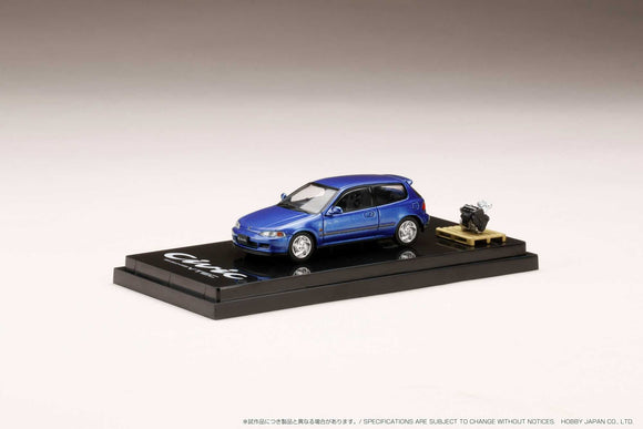 1:64 Honda Civic (EG6) SiR Ⅱ w/Engine Display -- Captiva Blue -- Hobby Japan