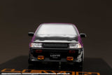 1:64 Toyota Corolla Levin AE86 -- Purple/Black w/Carbon Bonnet -- Hobby Japan