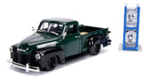 1:24 1953 Chevrolet Pickup -- Green/Black w/Extra Wheels -- JADA