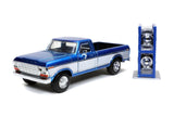 1:24 1979 Ford F-150 Custom Pickup -- Blue/White w/Extra Wheels -- JADA