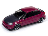 1:64 1996 Honda Civic Custom -- Luscious Magenta Metallic -- Johnny Lightning