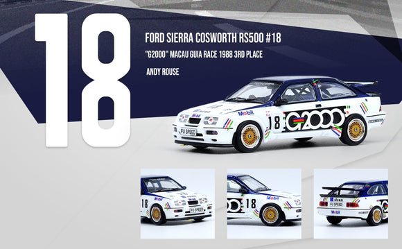 1:64 Ford Sierra Cosworth RS500 -- #18 Macau Guia Race 1988 3rd Place -- INNO64