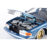 1:24 1993 Chevrolet Caprice Lowrider -- Blue -- MotorMax Get Low
