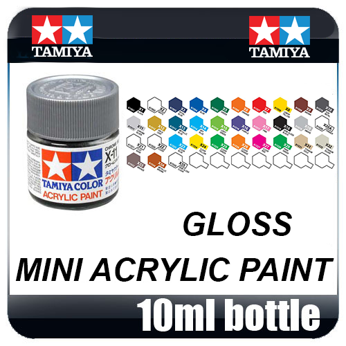 Tamiya Acrylic Mini (10mL) Gloss Paint (All Colours Available)