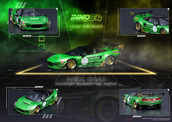 1:64 Honda NSX (NA) -- Rocket Bunny V2 Aero -- Green Metallic -- INNO64