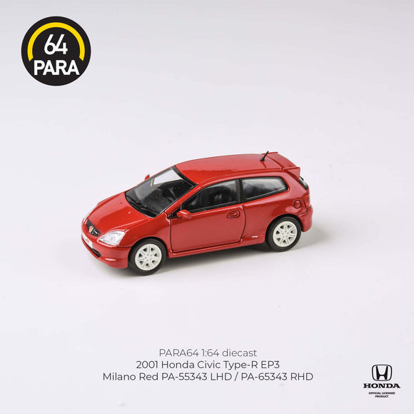 1:64 Honda Civic Type R EP3 2001 -- Milano Red -- PARA64