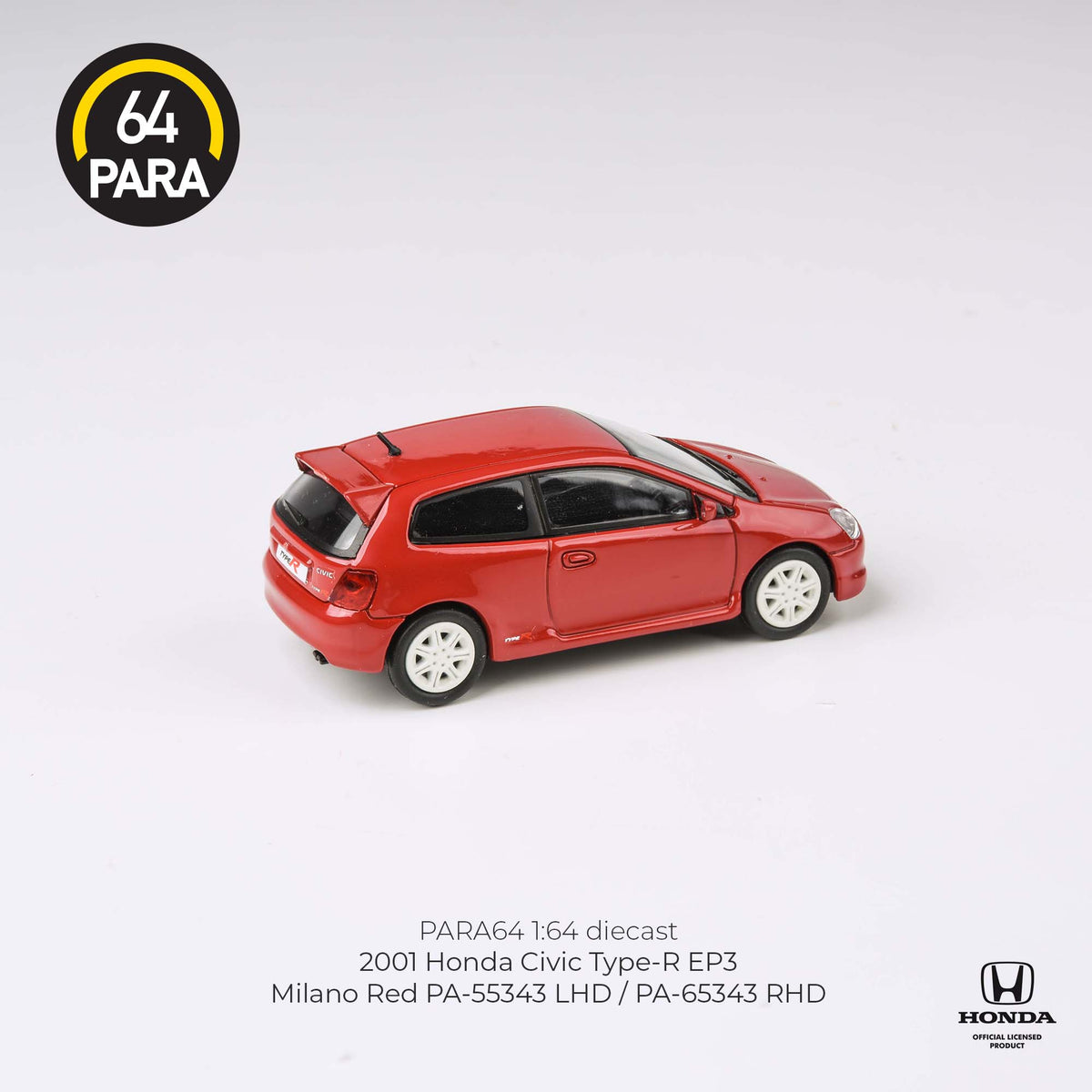 1:64 Honda Civic Type R EP3 2001 -- Milano Red -- PARA64