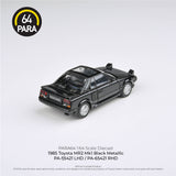 1:64 Toyota MR2 MK1 1985 (Pop-Up Lights) -- Black Metallic -- PARA64