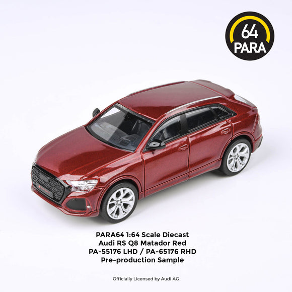 1:64 Audi RSQ8 Turbo -- Matador Red Metallic -- PARA64