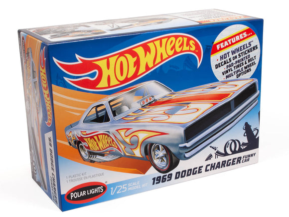 1:25 1969 Dodge Charger Funny Car Hot Wheels -- PLASTIC KIT -- Polar Light