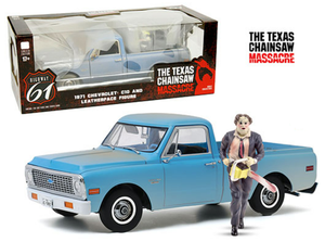 1:18 1971 Chevrolet C-10 -- Texas Chainsaw Massacre w/Leather Face -- Greenlight