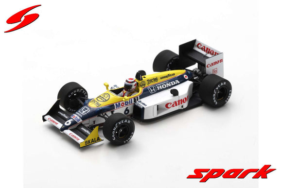 1:43 1987 Nelson Piquet -- #6 Williams FW11B -- Winner Hungary GP -- Spark F1