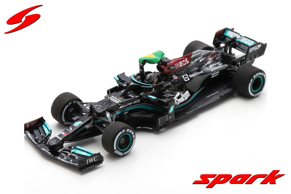 1:43 2021 Lewis Hamilton -- Brazilian GP Winner -- #44 Mercedes W12 -- Spark F1