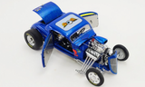1:18 1934 Ford Blown Altered Coupe -- Blue w/Flames "Rat Fink" -- ACME Hot Rod