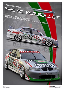 1999 Russel Ingall "Silver Bullet" -- Holden VT Commodore -- Peter Hughes Print