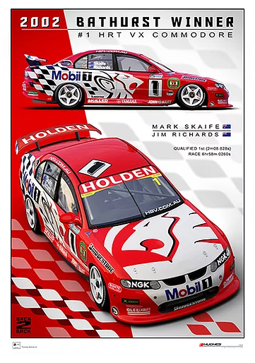 2002 Bathurst Winner -- Holden VX Commodore HRT -- Peter Hughes Print