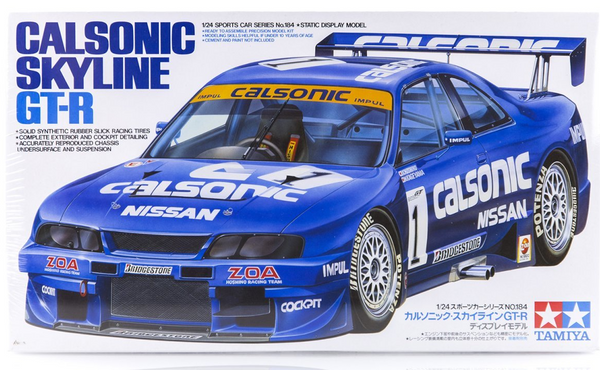 1:24 Nissan Calsonic Skyline R33 GT-R -- PLASTIC KIT -- Tamiya 24184 1:24 Nissan Calsonic Skyline R33 GT-R -- PLASTIC KIT -- Tamiya 24184