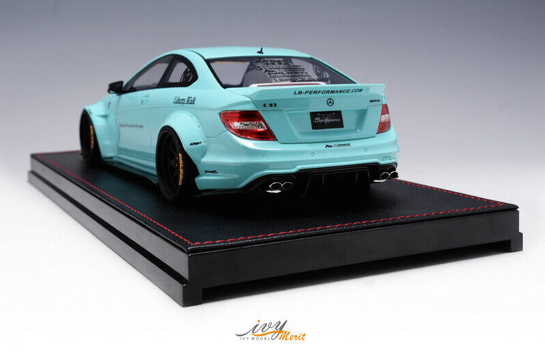 1:18 Mercedes-Benz C63 AMG 507 LBWK Liberty Walk -- Tiffany Blue -- IV