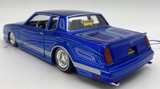 1:24 1986 Chevrolet Monte Carlo SS Lowrider -- Candy Blue -- Maisto Design